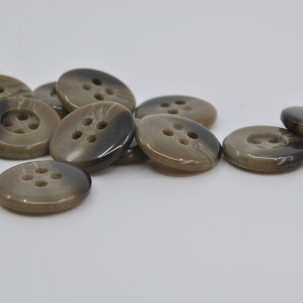 Button - Mottled ‘Khaki’ – 16mm